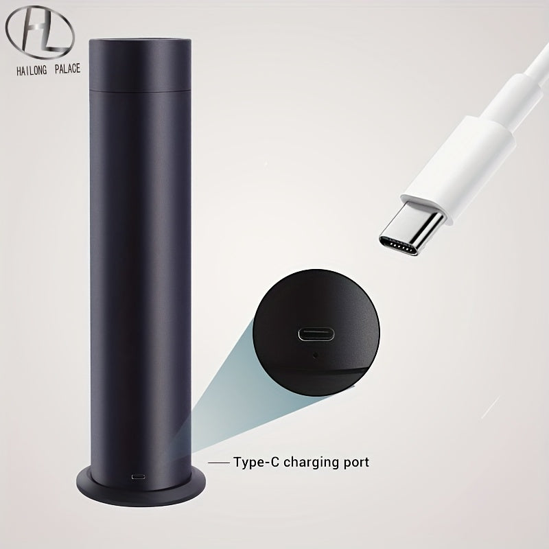 Large Capacity Long-Lasting Spray Diffuser with Dual Fluid Mist Technology & Low Noise Operation - USB-Powered Cylindrical Aromatherapy Machine for Home, Office, Hotel - Sleek Black & White Design, Diffuser for Home Fragrance, Modern Aesthetic, Durable C