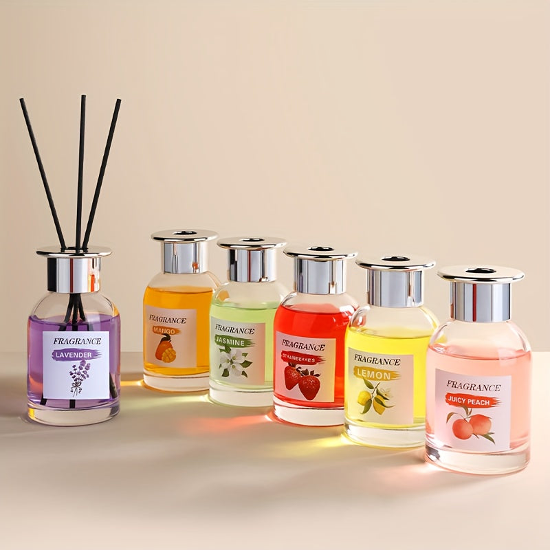 100ml Flameless Diffuser, High-End Design with 6 Unique Scents - Powerful Home & Office Deodorizer for Long Lasting Fragrance in 30+ Scenarios, Stylish Diffuser, Premium Fragrance Oil, Glass Diffuser, Scent Diffuser, Wellness Enthusiasts, Gift Shoppers