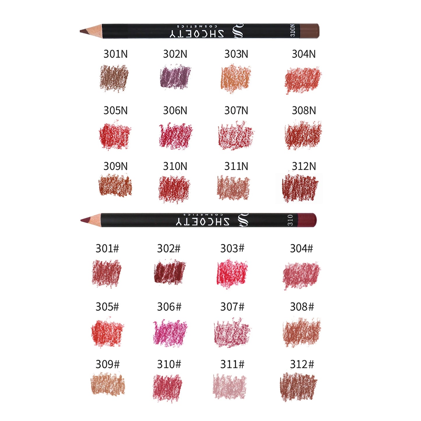 24colors Smooth Lip Liner Waterproof Long Lasting Vegan Cruelty-free Non Stick Cup Easy to Colored Lipliner Makeup