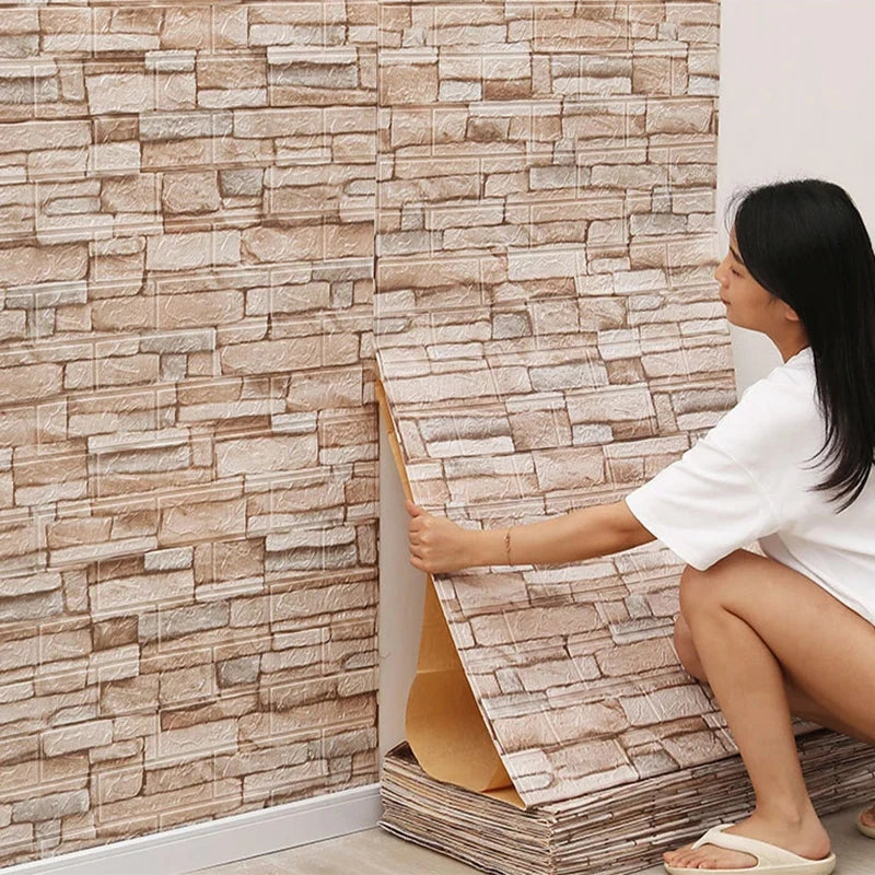 1-30Pcs 35x30cm Wall Panels Stickers Wallpaper Background Decoration Bedroom for Living Room DIY 3D Waterproof Kitchen Home