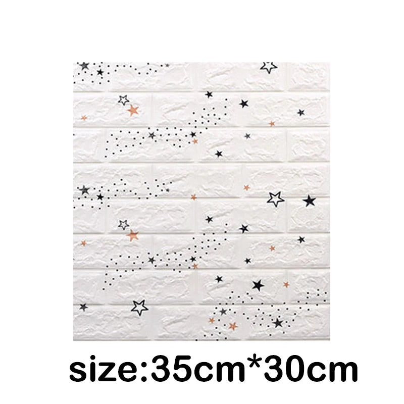 1-30Pcs 35x30cm Wall Panels Stickers Wallpaper Background Decoration Bedroom for Living Room DIY 3D Waterproof Kitchen Home