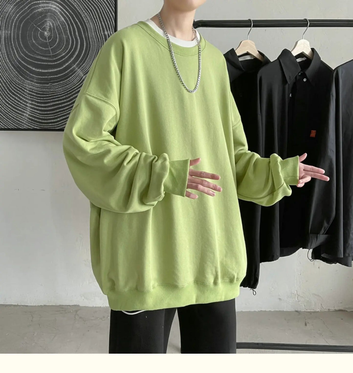 2025 Hoodies Sweatshirt Mens Black White Hip Hop Punk Pullover Streetwear Casual Fashion Clothes Mens Oversized Korean Harajuku