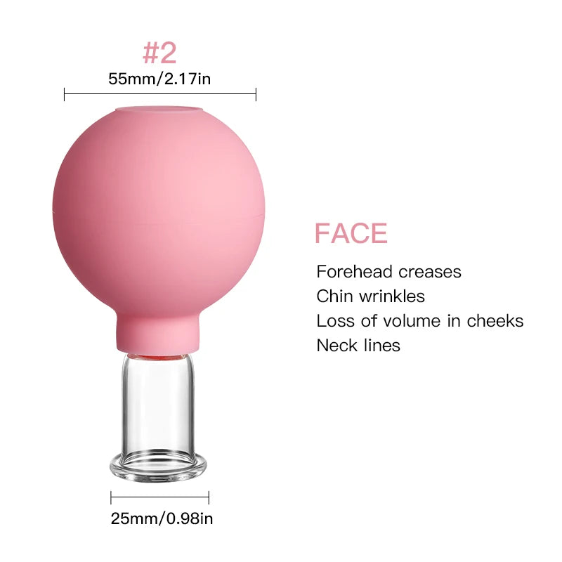 Vacuum Cupping Glasses Ventosas Suction cups Facial Lifting Fat burner Cellulite Massage for face Body Slimming jar Weight Loss