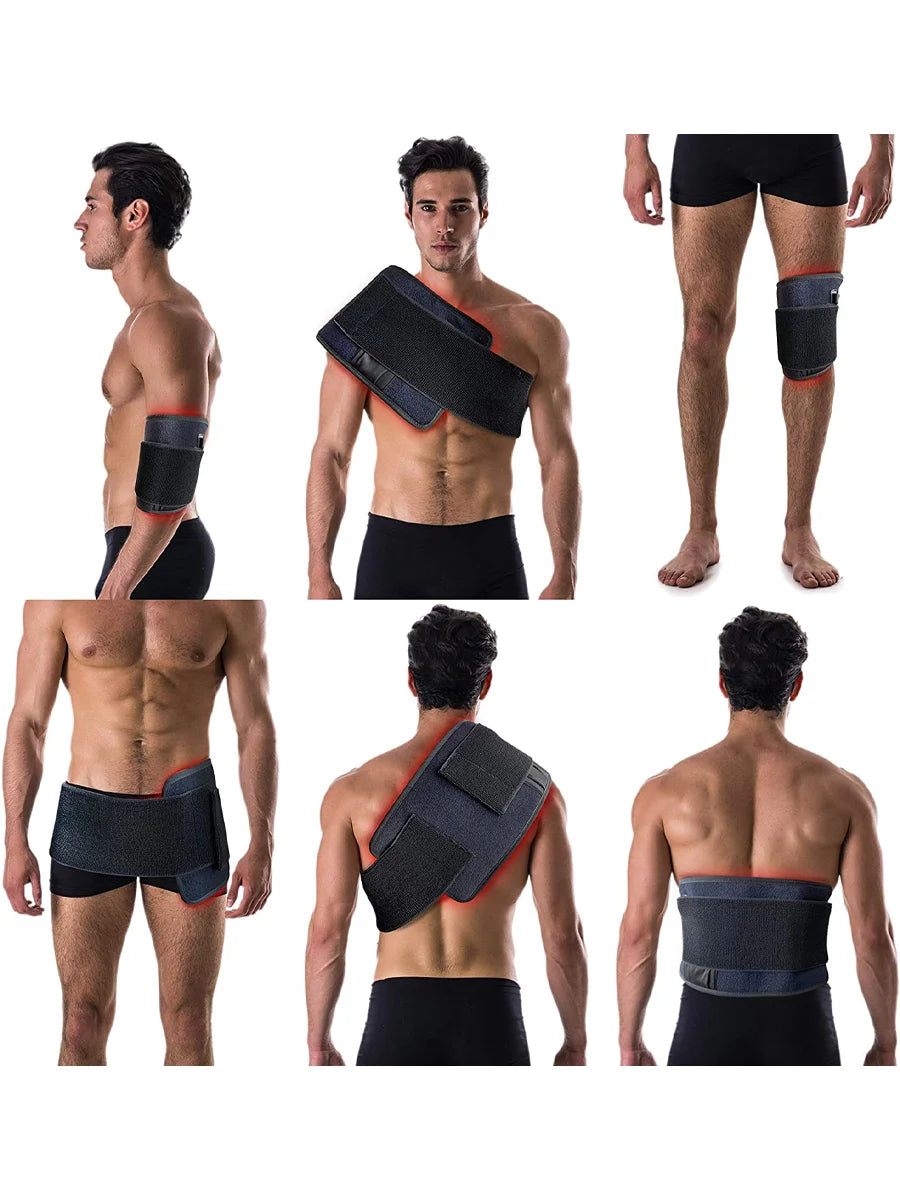 Red Infrared Light Therapy Pad LED Beauty Devices for Face and Body Back Knee Hands Feet Relief Portable 660nm 850nm Heat Pad