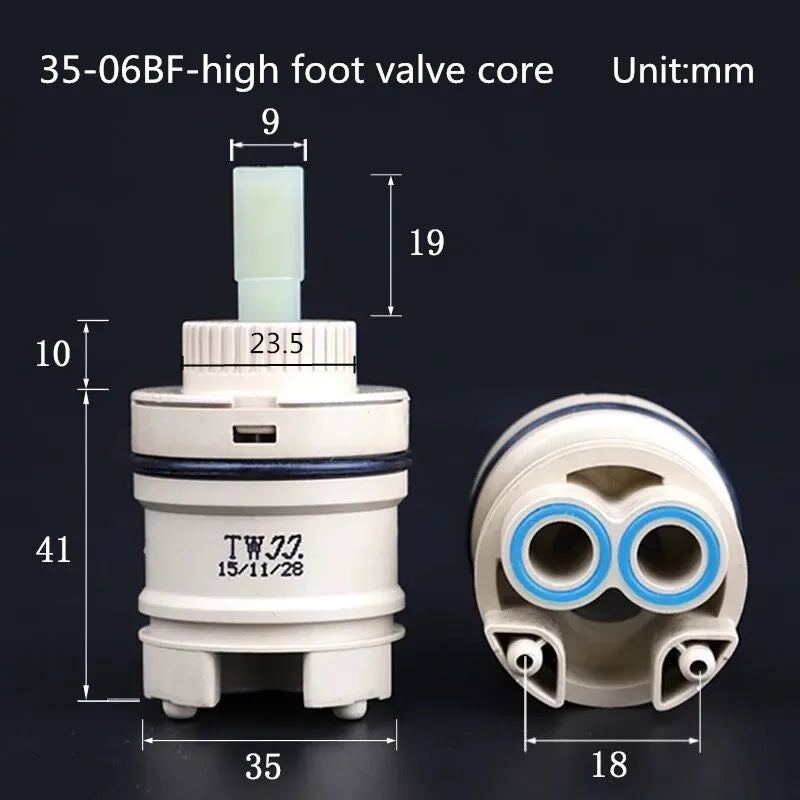 Faucets Mixing Spool Valve 25 MM/35 MM/40 MM Cartridge Ceramic Cartridge Mixer Tap Kitchen Bath Basin Shower Taps Accessories