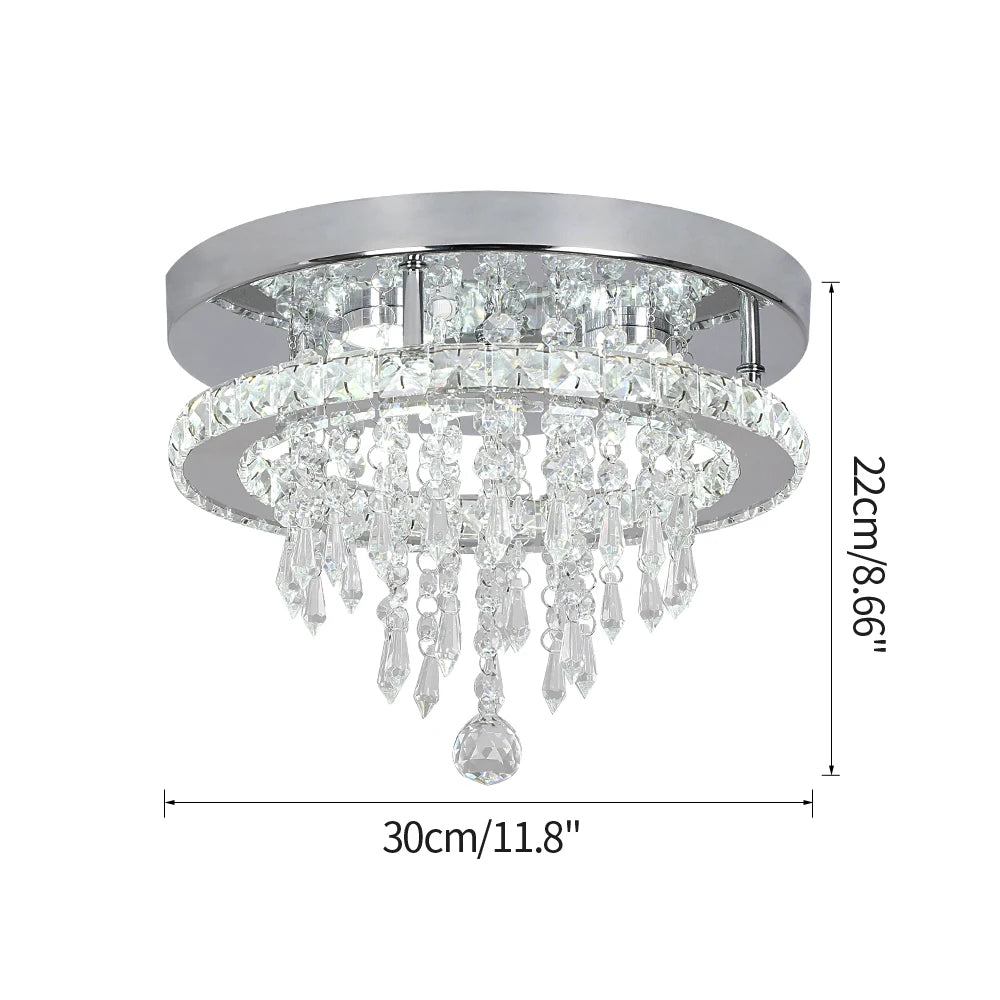 Modern K9 Crystal Chandelier Led For Dining Room Stainless Steel Ceiling Lamp Light Fixture Kitchen Lustres Luminaire Pendant