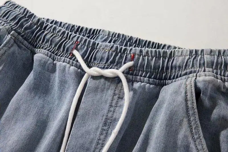 2025 New Streetwear Hip Hop Cargo Pants Men's Jeans Elastic Harun Joggers In Autumn and Spring Men ClothIng
