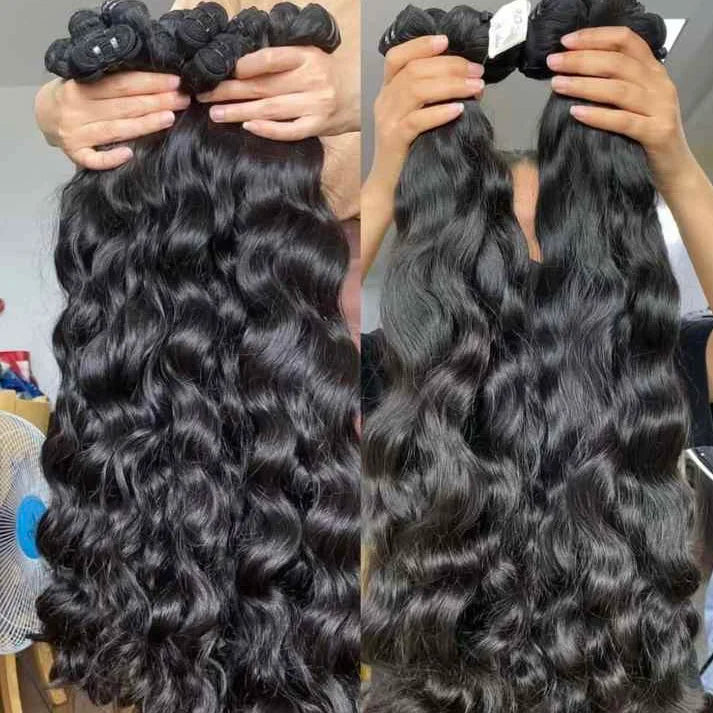 100% Vietnam Raw Human Hair Bundles Virgin Raw Human Hair Burmese Curly Kinky Curly Drop Shipping Cambodian Wavy Natural Hair