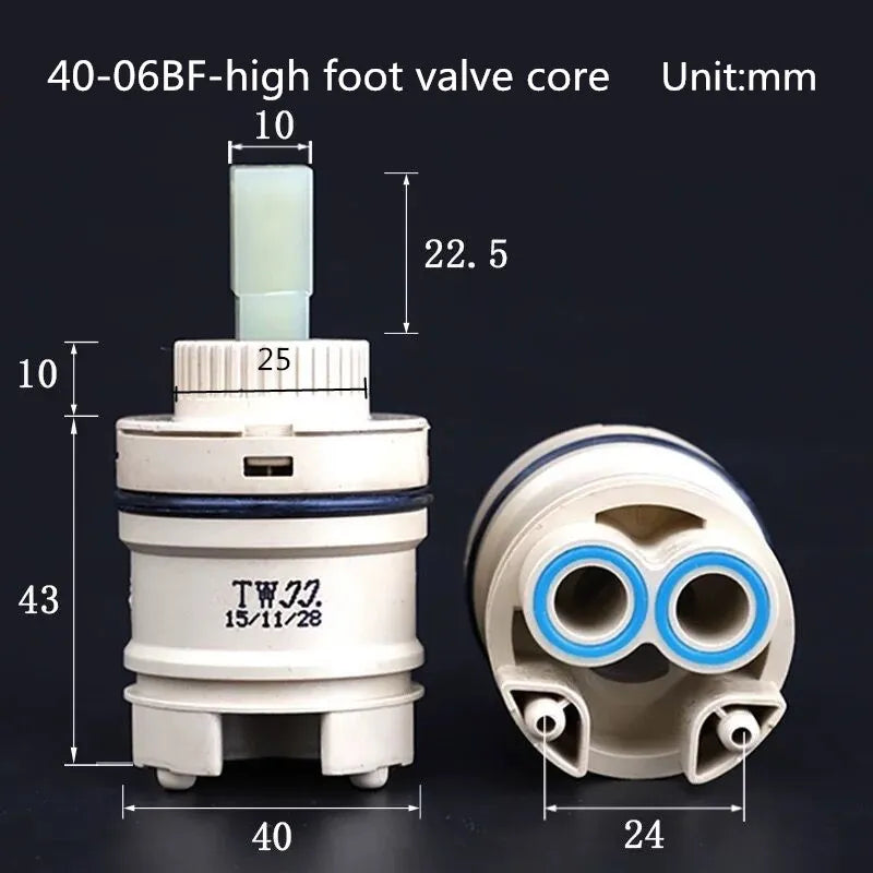 Faucets Mixing Spool Valve 25 MM/35 MM/40 MM Cartridge Ceramic Cartridge Mixer Tap Kitchen Bath Basin Shower Taps Accessories