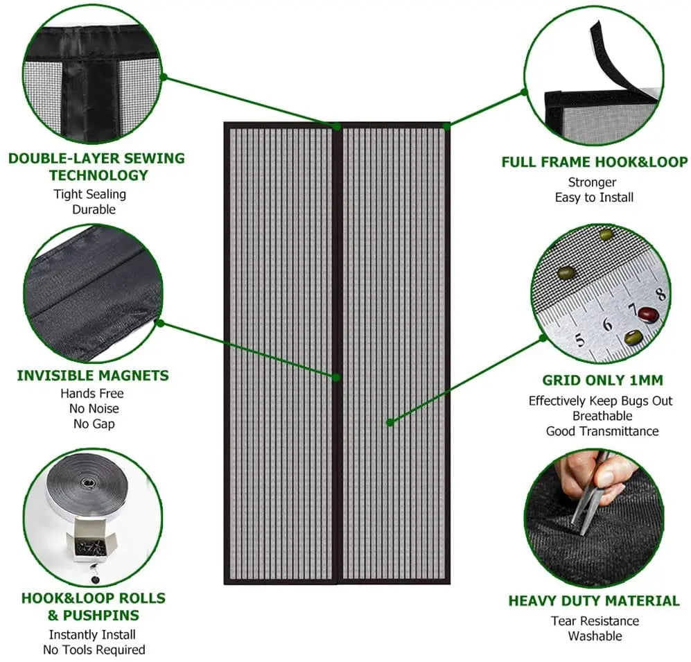 1 Set Summer Anti Mosquito Insect Fly Bug Curtains Net Automatic Closing Door Screen Kitchen Curtains ployester fiber Curtains