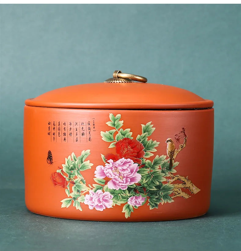 Antique Purple Clay Tea Caddy Nut Coffee Moisture-proof Jars Spice Airtight Container Home Storage Cans Kitchen Accessories