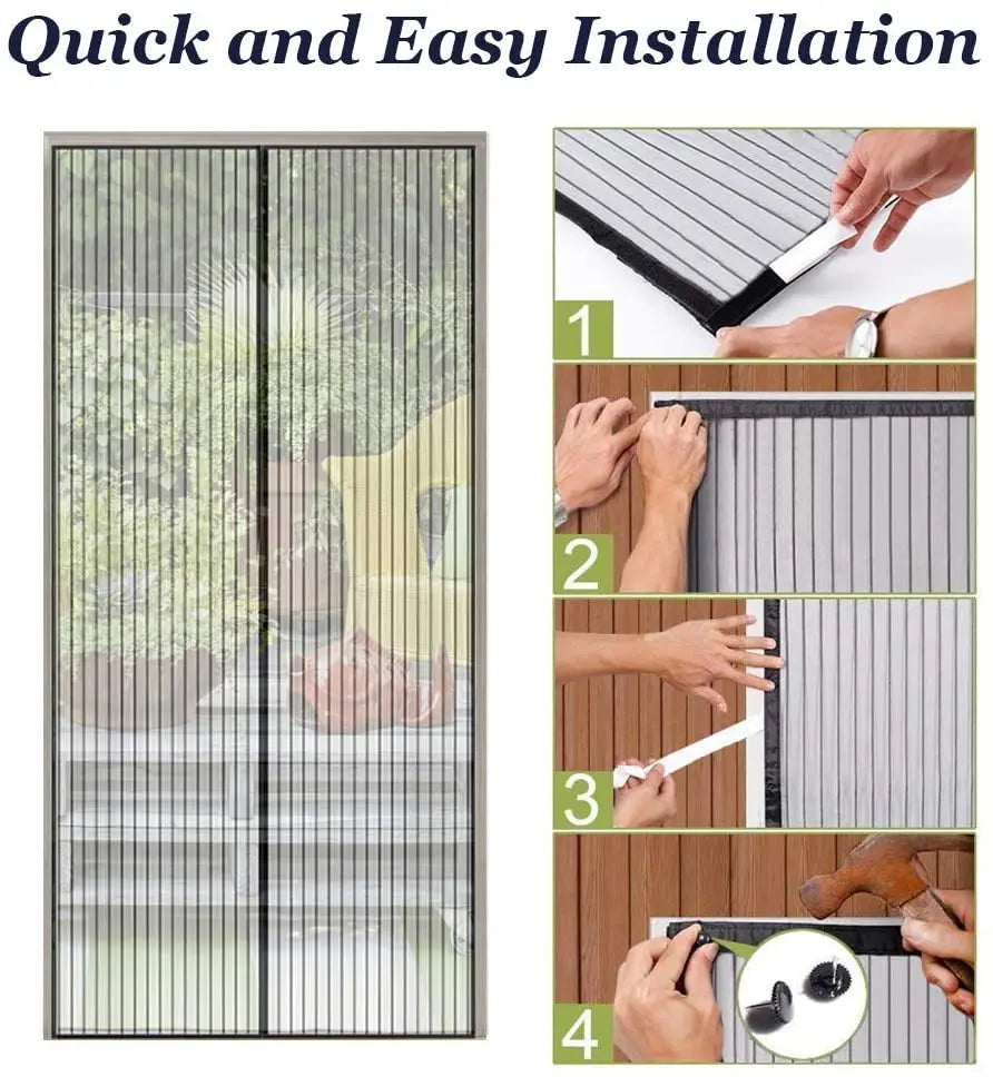 1 Set Summer Anti Mosquito Insect Fly Bug Curtains Net Automatic Closing Door Screen Kitchen Curtains ployester fiber Curtains