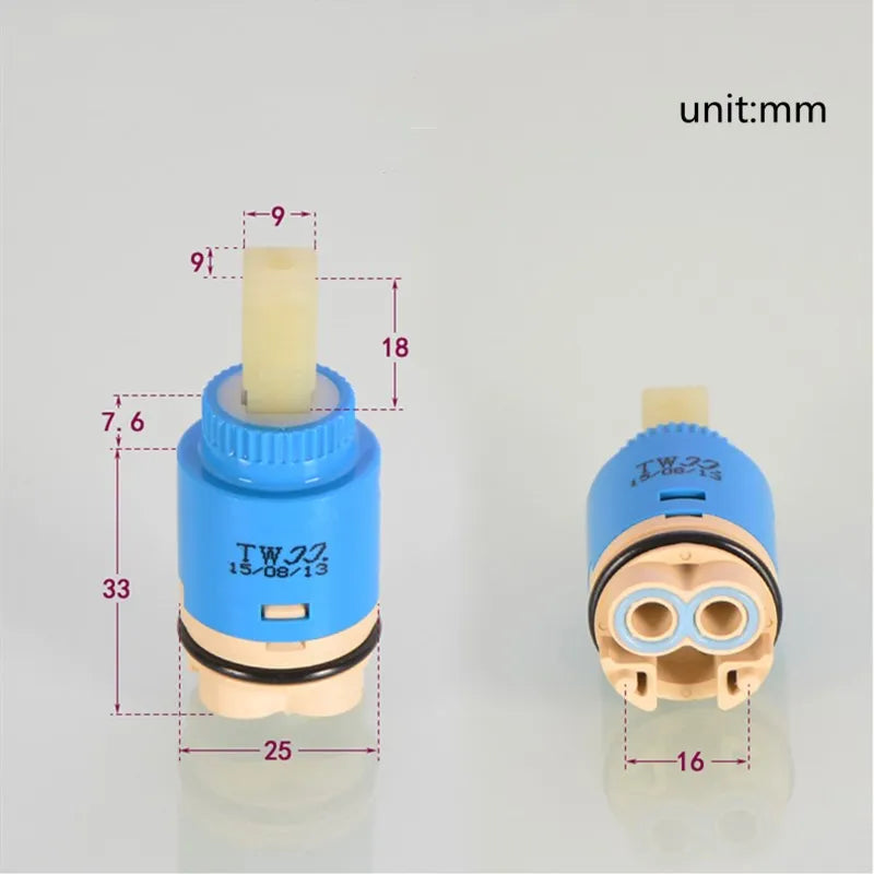 Faucets Mixing Spool Valve 25 MM/35 MM/40 MM Cartridge Ceramic Cartridge Mixer Tap Kitchen Bath Basin Shower Taps Accessories