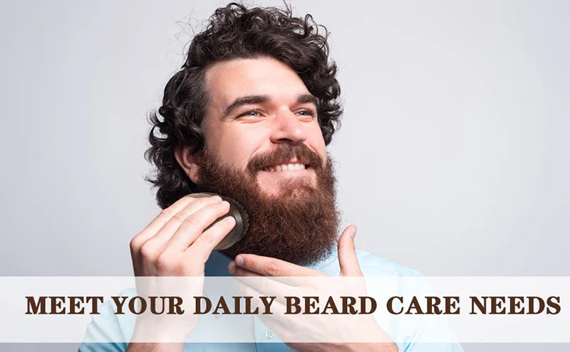 Men's Hair Beard Brush Natural Wood Comb Boar Bristle Brush For Beard & Moustache Facial Hair Grooming Brush Gift Male Kit Barba