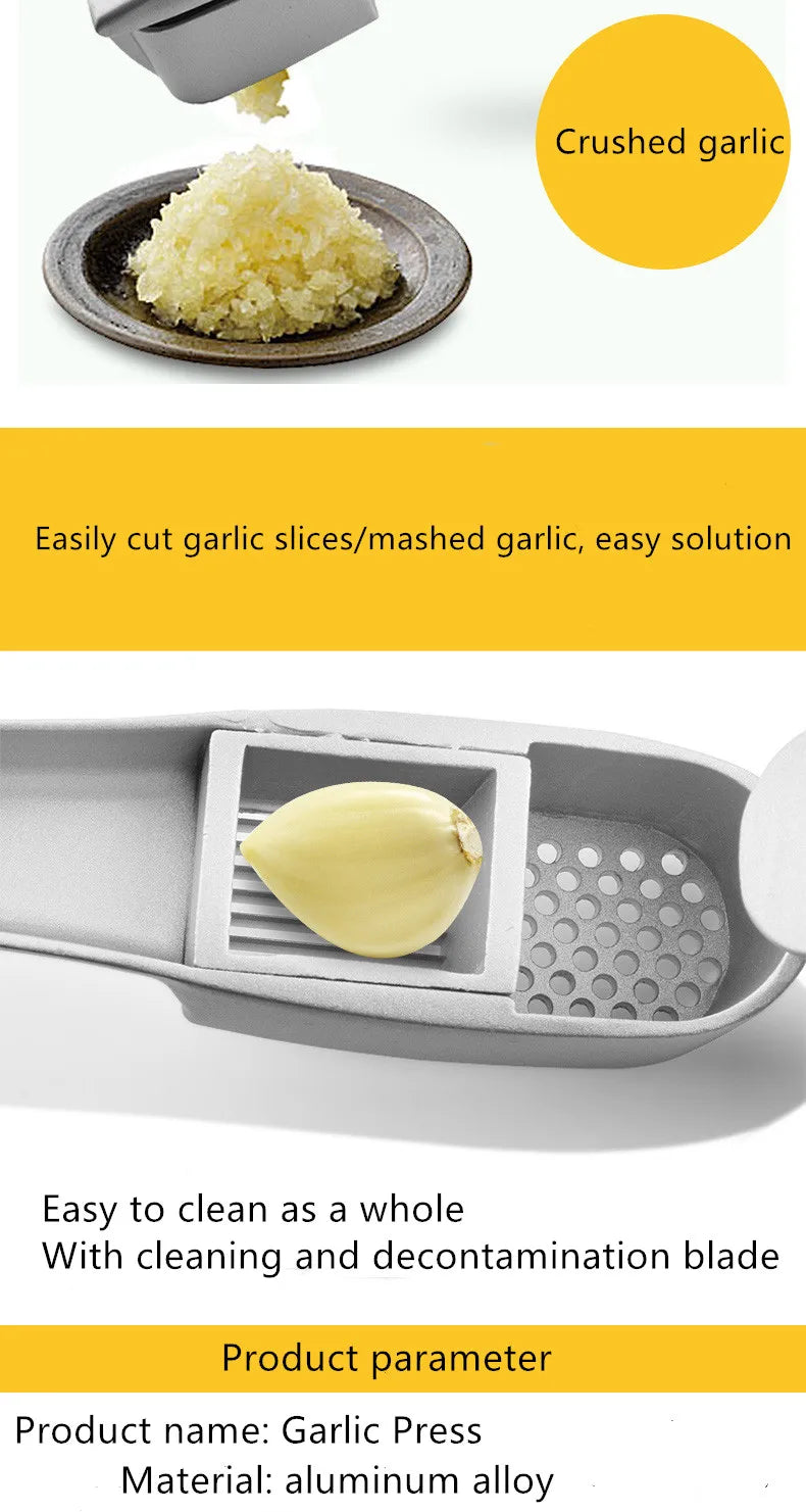 Kitchen household manual garlic press aluminum alloy garlic garlic garlic maker garlic squeeze garlic garlic press gadget