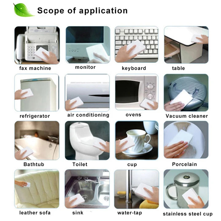 VEHHE 20/40 PCs Magic Sponge High Density Compressed Cleaning Melamine Eraser Kitchen Bathroom Sofa Cleaning Quality Supplier