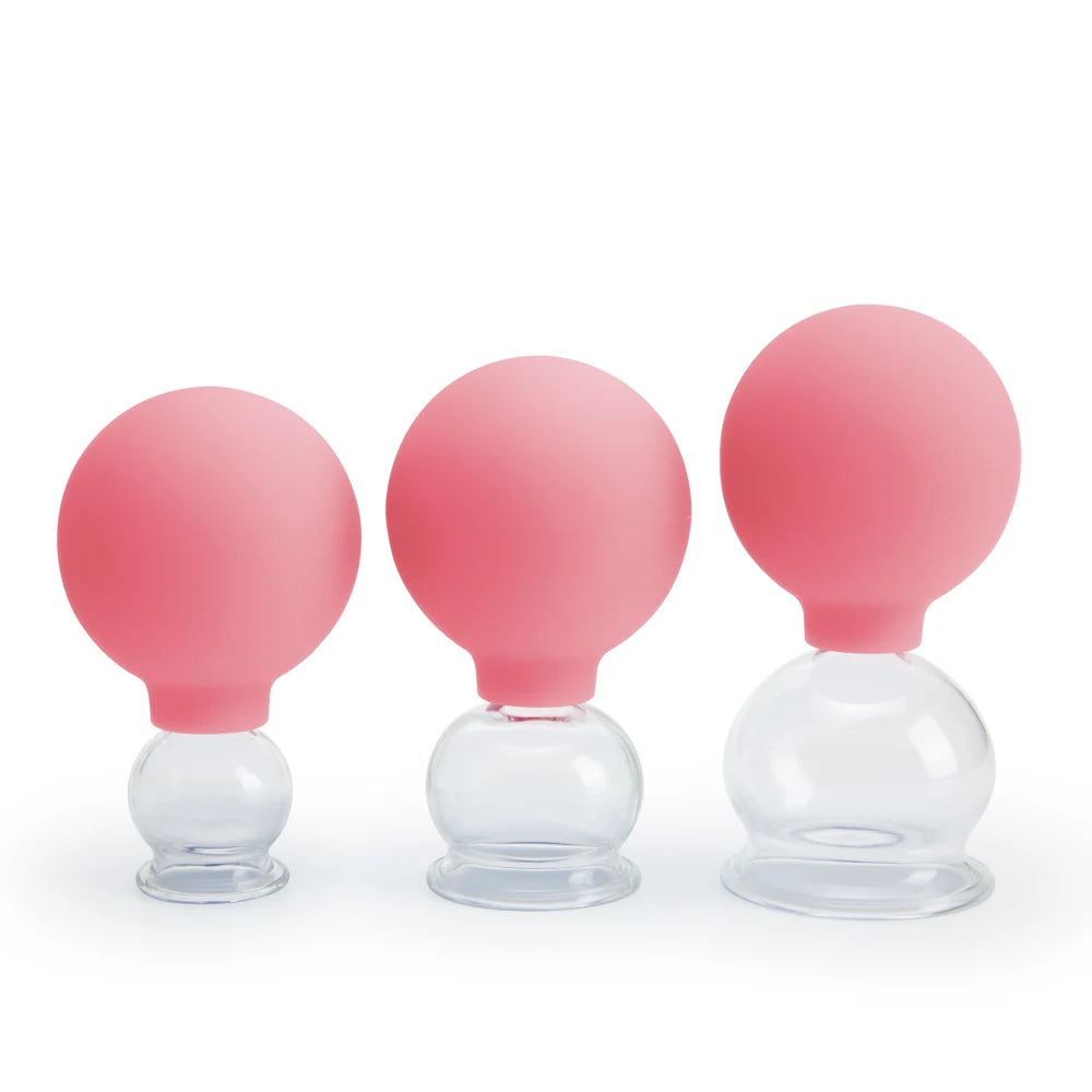 Glass Silicone Cupping Cups Set Face Body Vacuum Suction Massage Cups Anti Cellulite Cans Facial Cupping Jars Health Care Gift