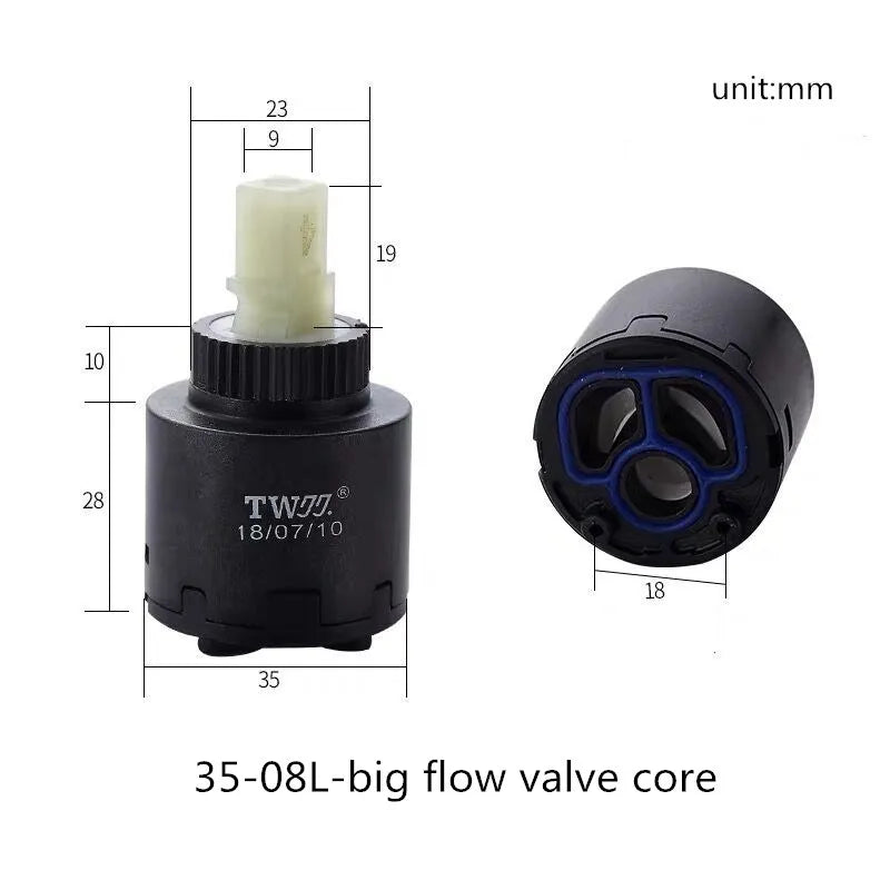 Faucets Mixing Spool Valve 25 MM/35 MM/40 MM Cartridge Ceramic Cartridge Mixer Tap Kitchen Bath Basin Shower Taps Accessories