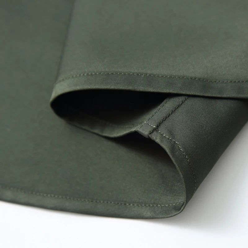 Men's Silk Touch Long Sleeve Non-iron Dress Shirt Without Pocket Stretchy Silky Regular Fit Wrinkle Free Business Casual Shirts