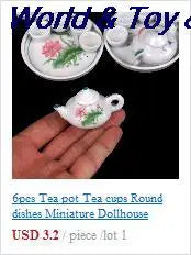 15Pcs 1:12 Miniature Porcelain Tea Cup Set Chintz Flower Tableware Kitchen Dollhouse Furniture Toys For Children