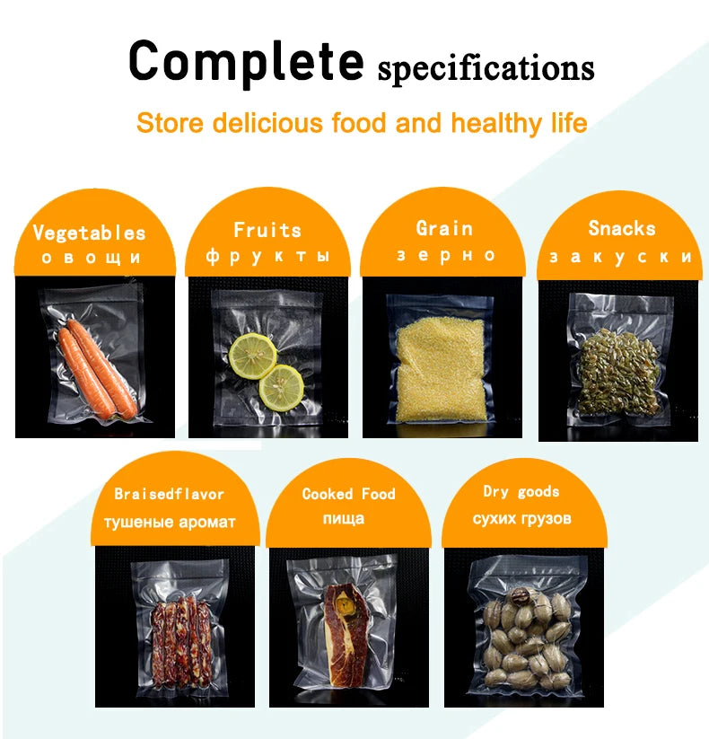 saengQ LIFE Kitchen Food Vacuum Bag Storage Bags For Vacuum Sealer Food Fresh Long Keeping 12+15+20+25+30cm*500cm Rolls/Lot
