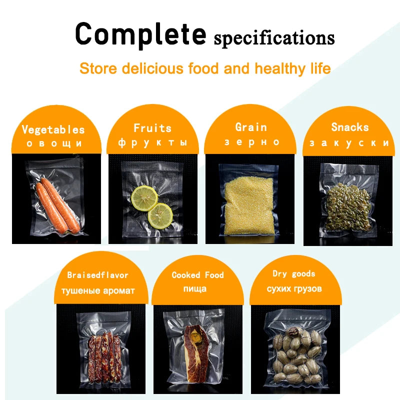 saengQ LIFE Kitchen Food Vacuum Bag Storage Bags For Vacuum Sealer Food Fresh Long Keeping 12+15+20+25+30cm*500cm Rolls/Lot
