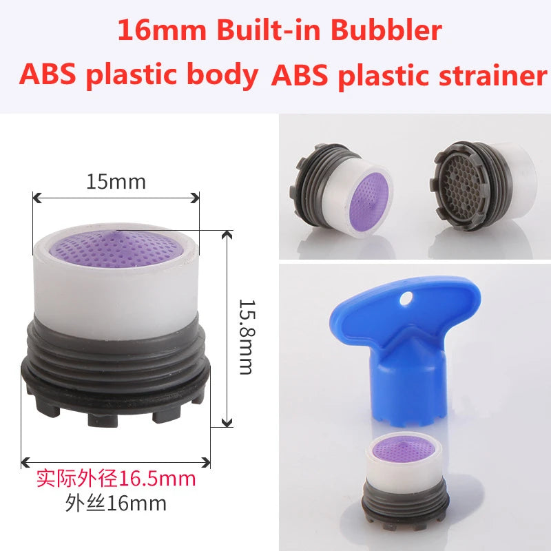 10 Pcs 16.5 MM Male Thread Kitchen Faucet Aerator Female Thread Tap Device Diffuser Faucet Nozzle Filter Adapter Water Bubbler
