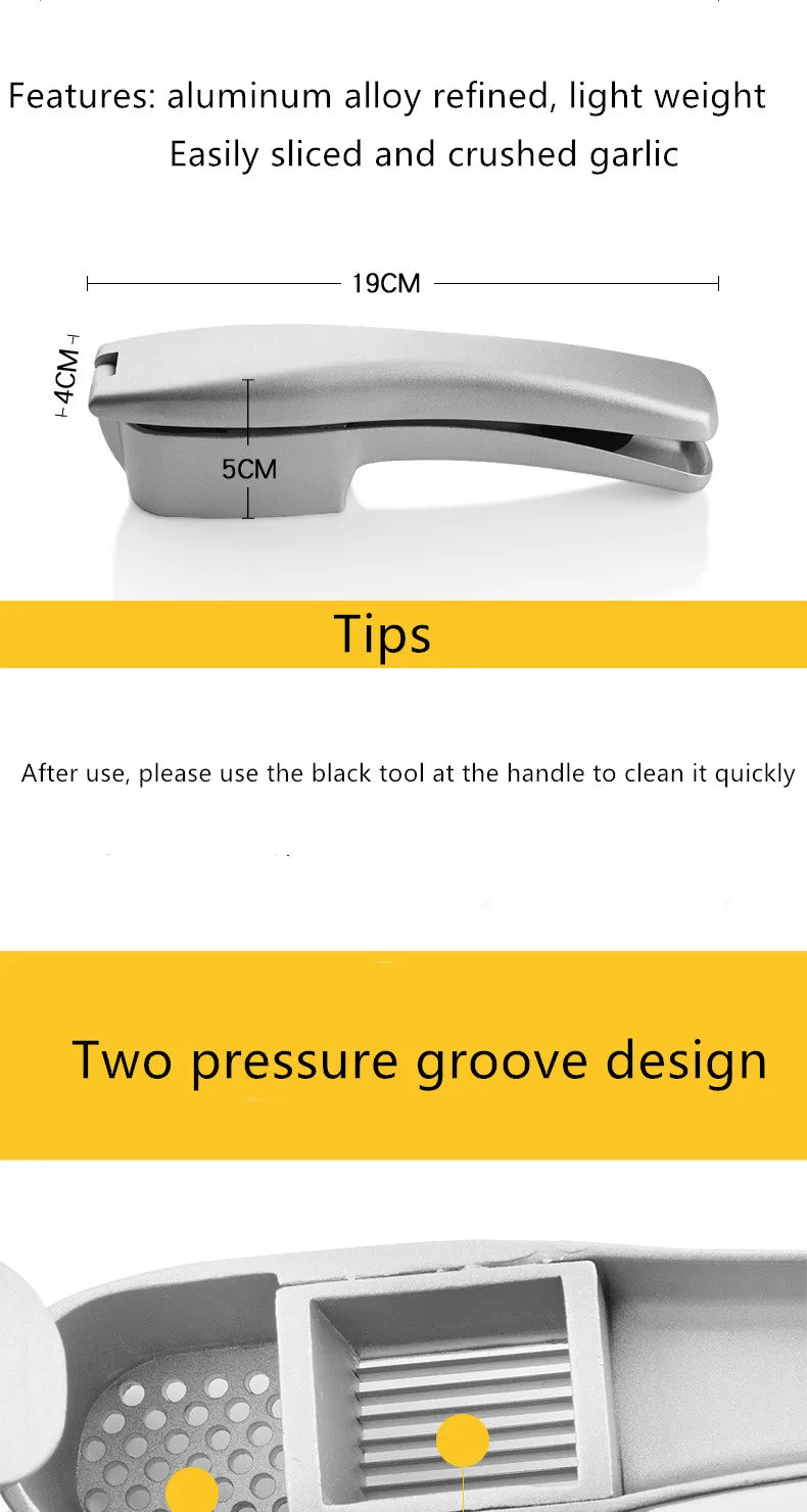 Kitchen household manual garlic press aluminum alloy garlic garlic garlic maker garlic squeeze garlic garlic press gadget