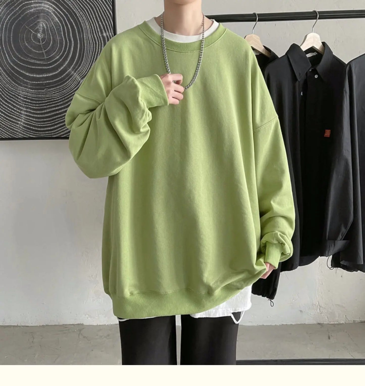 2025 Hoodies Sweatshirt Mens Black White Hip Hop Punk Pullover Streetwear Casual Fashion Clothes Mens Oversized Korean Harajuku