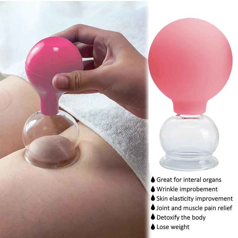 Vacuum Cupping Glasses Ventosas Suction cups Facial Lifting Fat burner Cellulite Massage for face Body Slimming jar Weight Loss