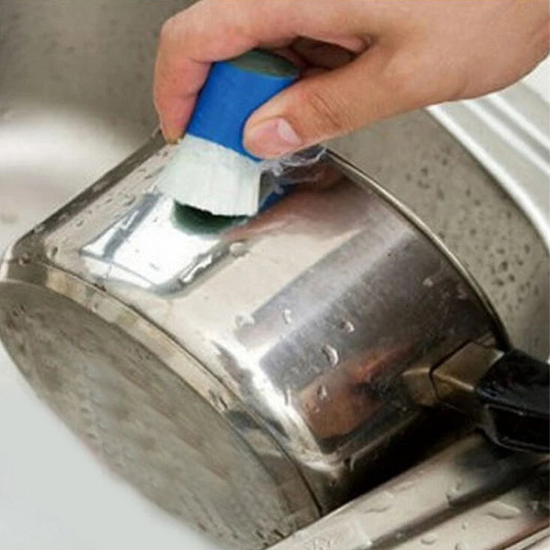 1Pcs Magic Stainless Steel Cleaning Brushes Rod Stick Metal Rust Remover Cleaning Stick Wash Brush Pot Useful Kitchen Clean Tool
