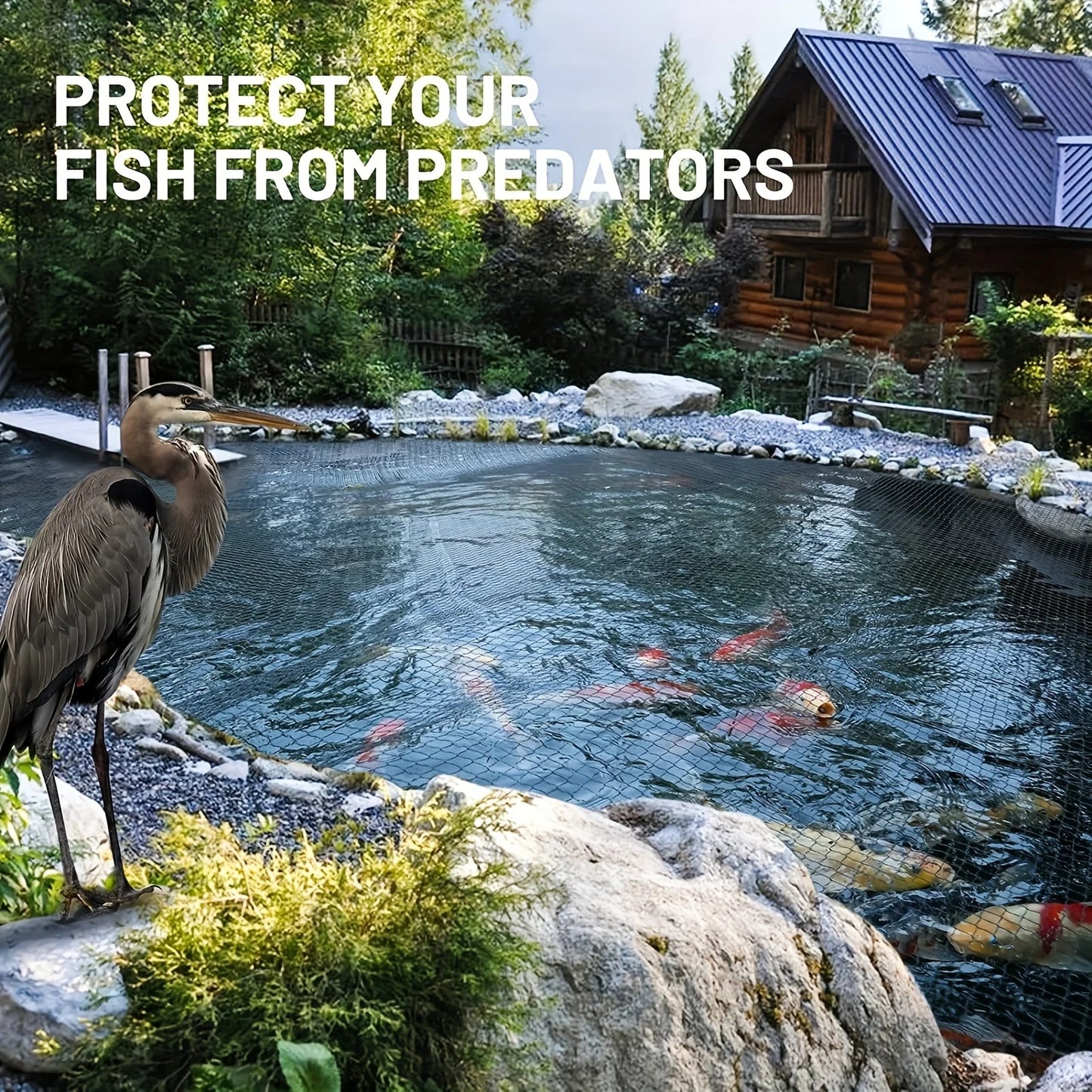 Pond Netting, Pool Net, Anti Bird Net, Garden Net, Mesh Net Cover for Leaves, Pool Leaf Cover Net, Pool Protective Cover Netting