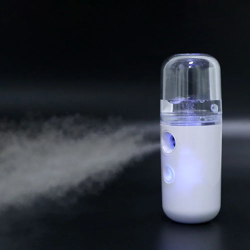 Face Steamer Humidifier USB Rechargeable Nano Mist Sprayer Facial Nebulizer Steamer Moisturizing Beauty Device Face Skin Care