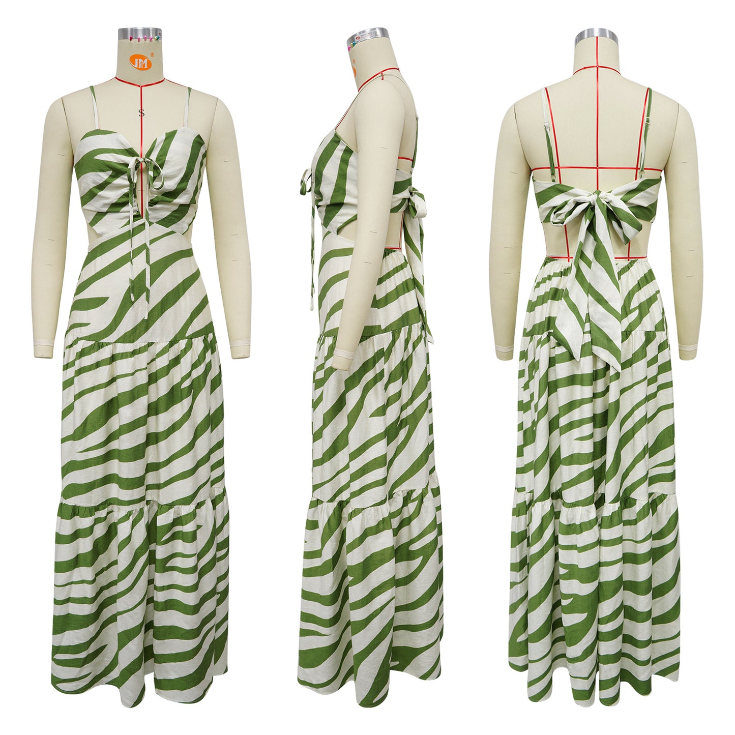CM.YAYA Printed Women Strap Sleeveless Backless Long Dress 2025 Birthday Beach Evening Sexy Night Party Maxi Dresses Vestidos