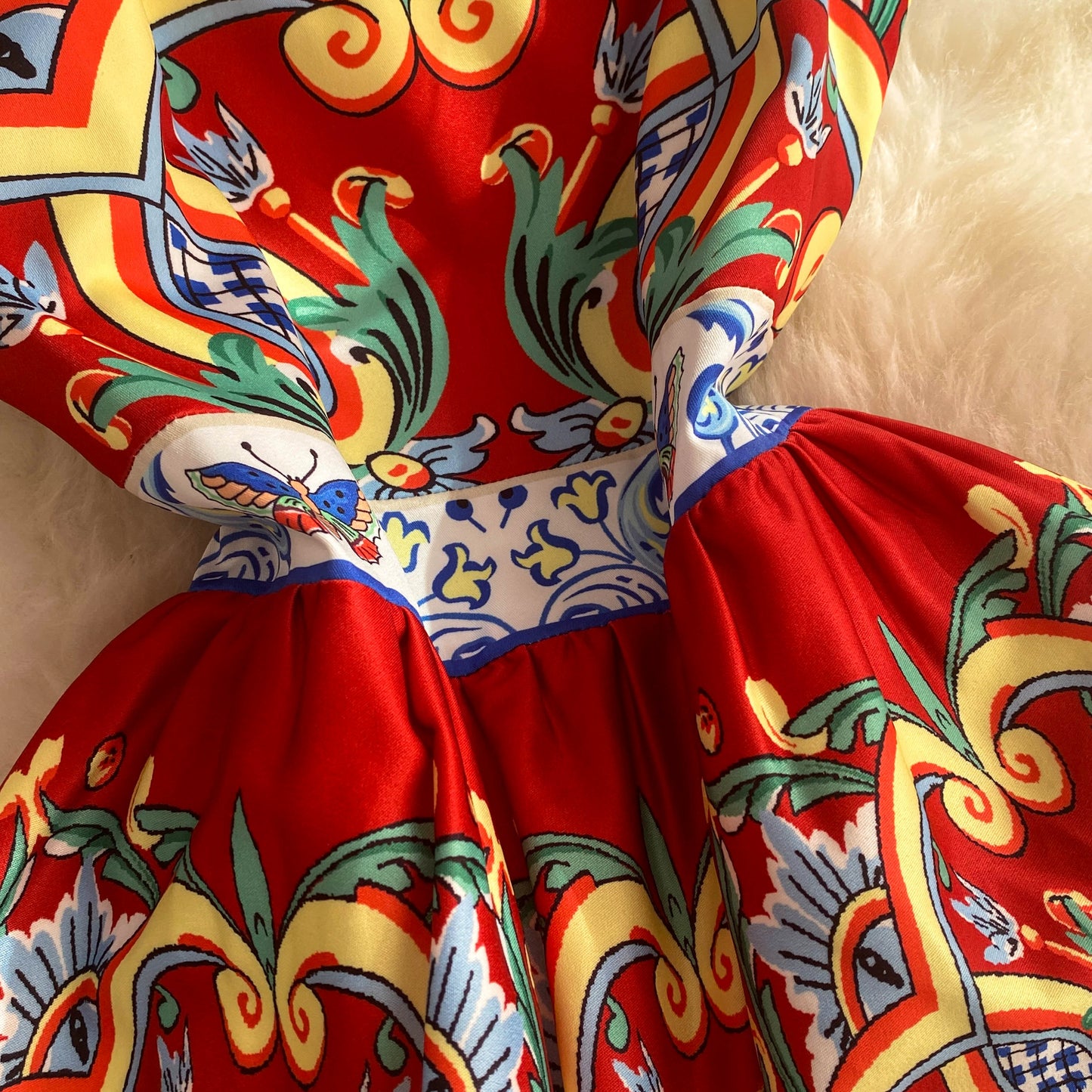2024 New Summer Women Sexy Slash Neck Short Sleeve Slim Long Dress Fashion Vintage Print Ruffles Floral Maxi Pleated Vestidos
