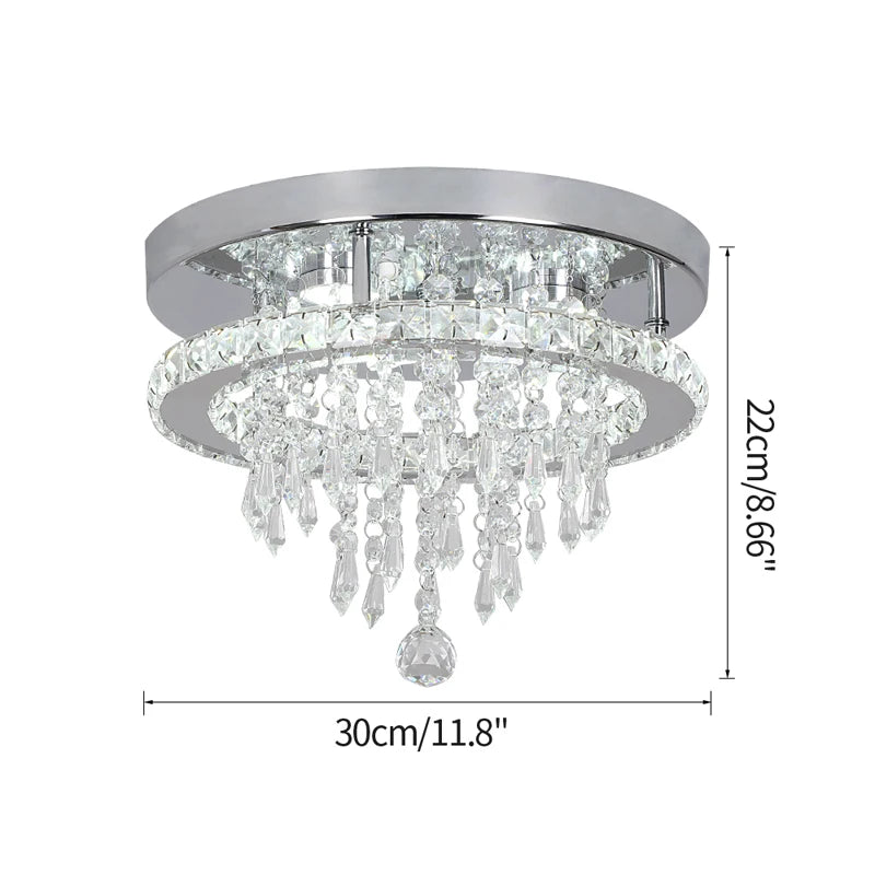 Modern K9 Crystal Chandelier Led For Dining Room Stainless Steel Ceiling Lamp Light Fixture Kitchen Lustres Luminaire Pendant