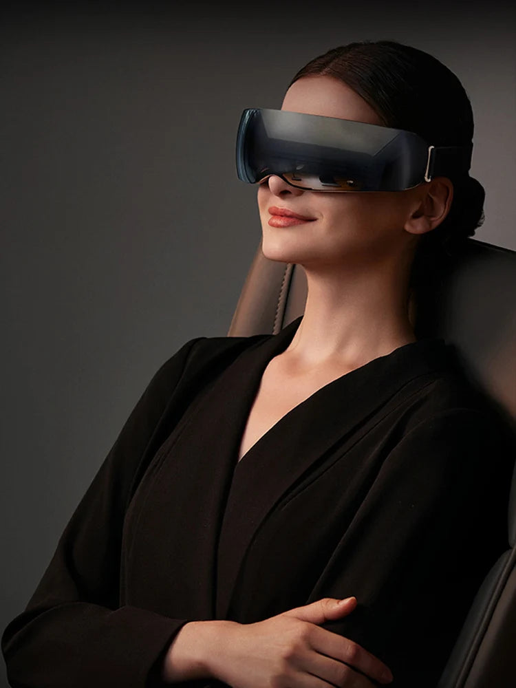 Super Relax Eye Massage Device Improve Sleeping Heating Vibration Eye Massager With 12 Massage Heads Fatigue Relieve Eye Care