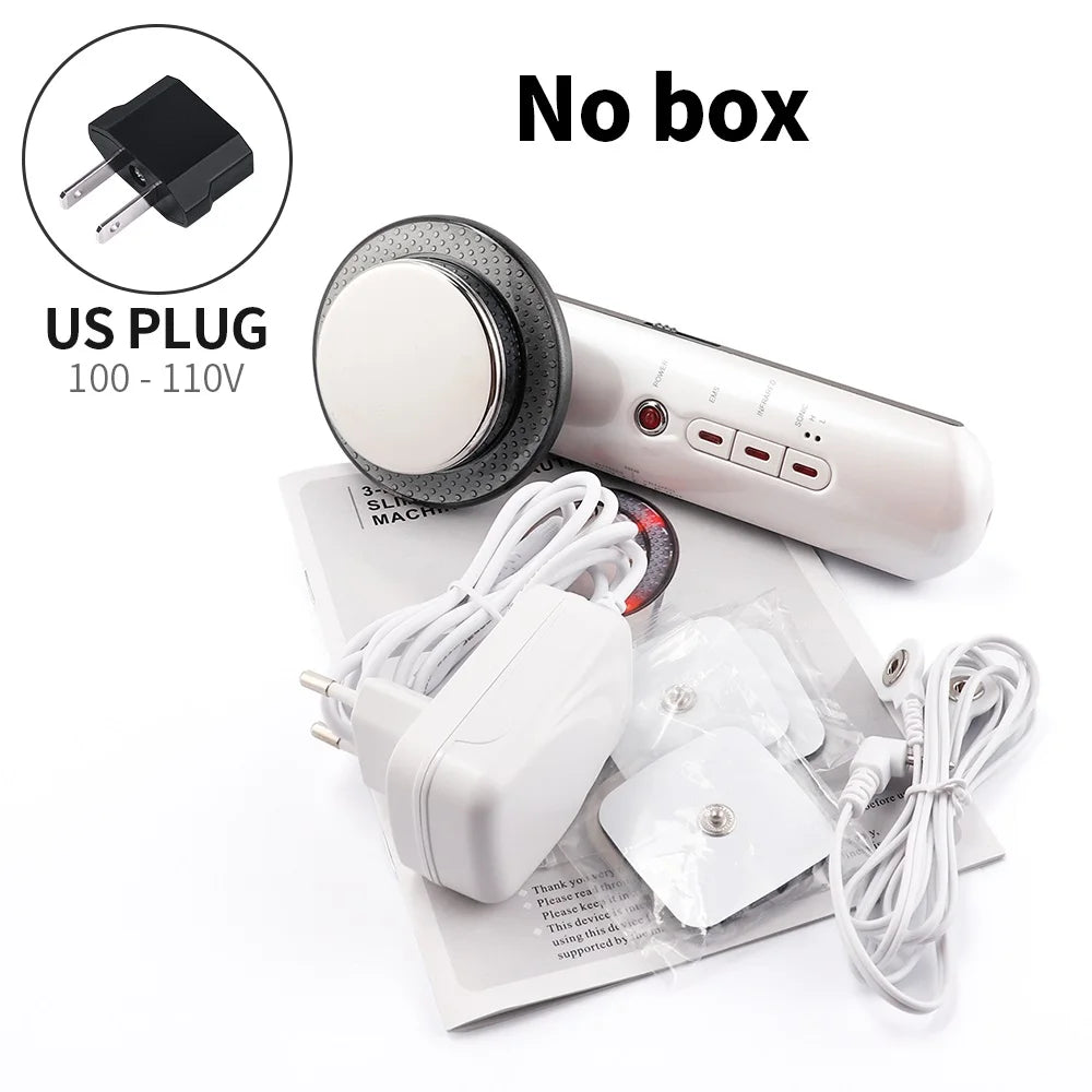 Ultrasound Cavitation Body Slimming Massager EMS Micro Current Weight Loss Far Infrared Facial Lifting Beauty Device
