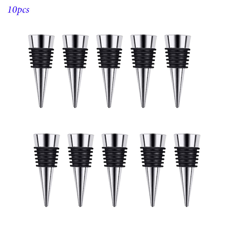 Zinc Alloy Wine Bottle Stopper Rubber Wine Stoppers Reusable Bottle Stoppers for Kitchen, Bar, Gifts, Holiday Party, Wedding