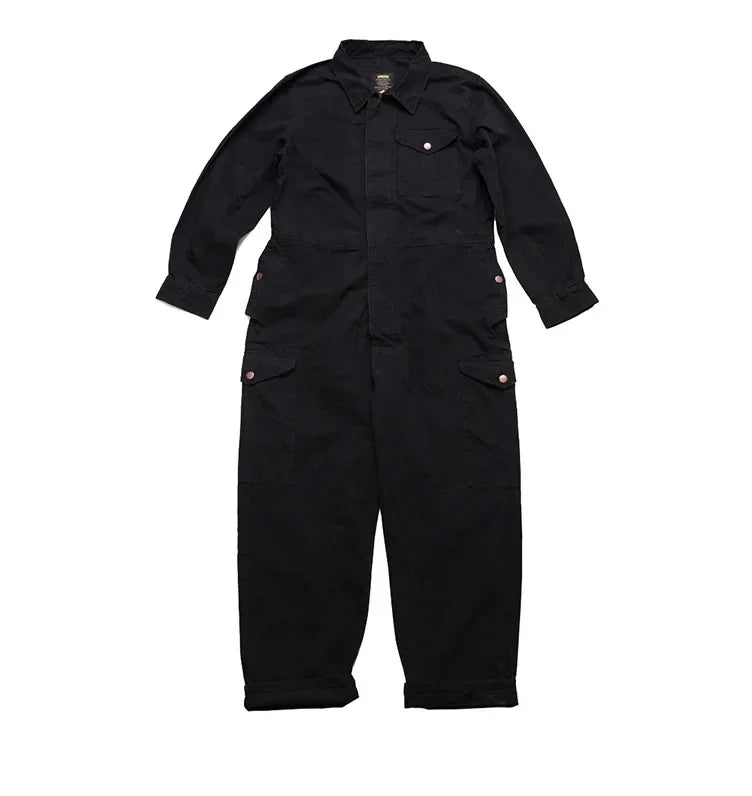 American Multi Pocket Work Suit Jumpsuit Men Fashion Brand Jumpsuit Loose Work Suit for Men