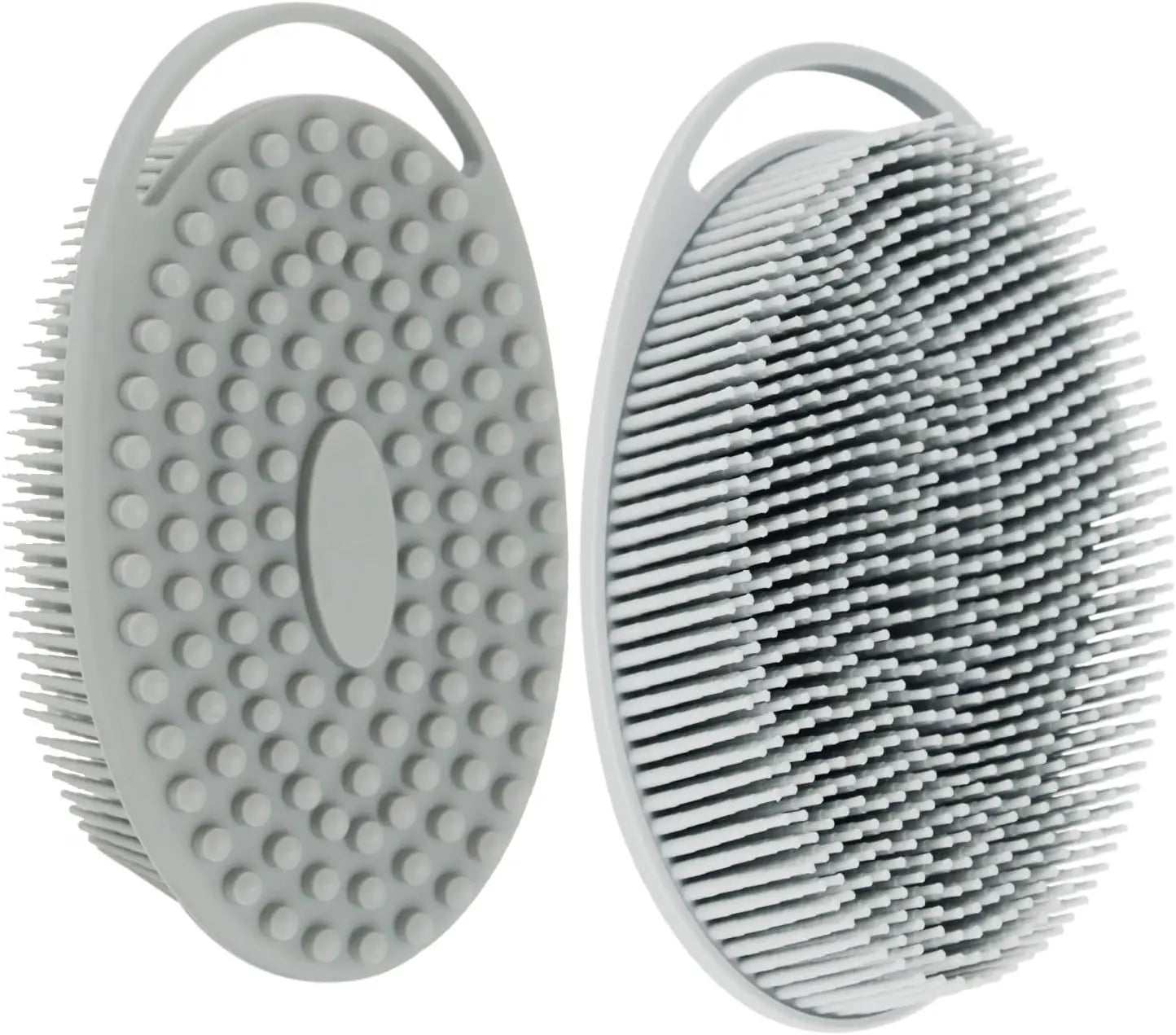 2 in 1 Soft Silicone Body Brush Wash Bath Shower Exfoliating Skin Fit For Baby Bath Shampoo Facial Massage Brush