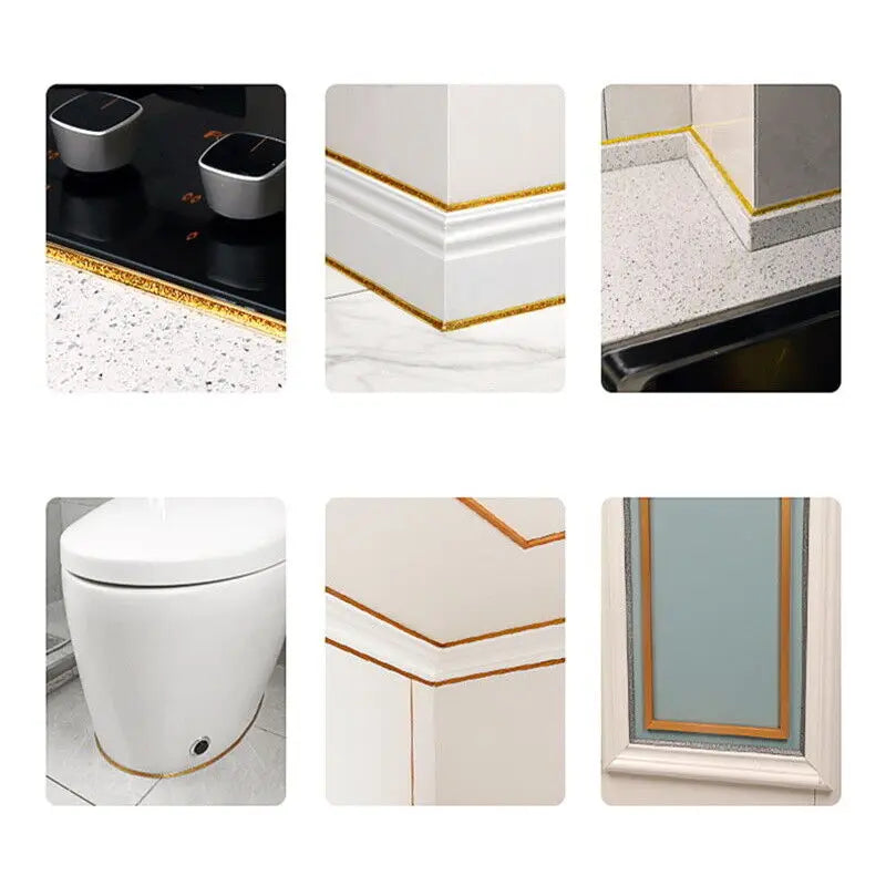 6M Ceramic Tile Gap Tape Kitchen Bathroom Waterproof Beautiful Seam Self-Adhesive Sticker Wall Floor Gap Line Decorative Strip
