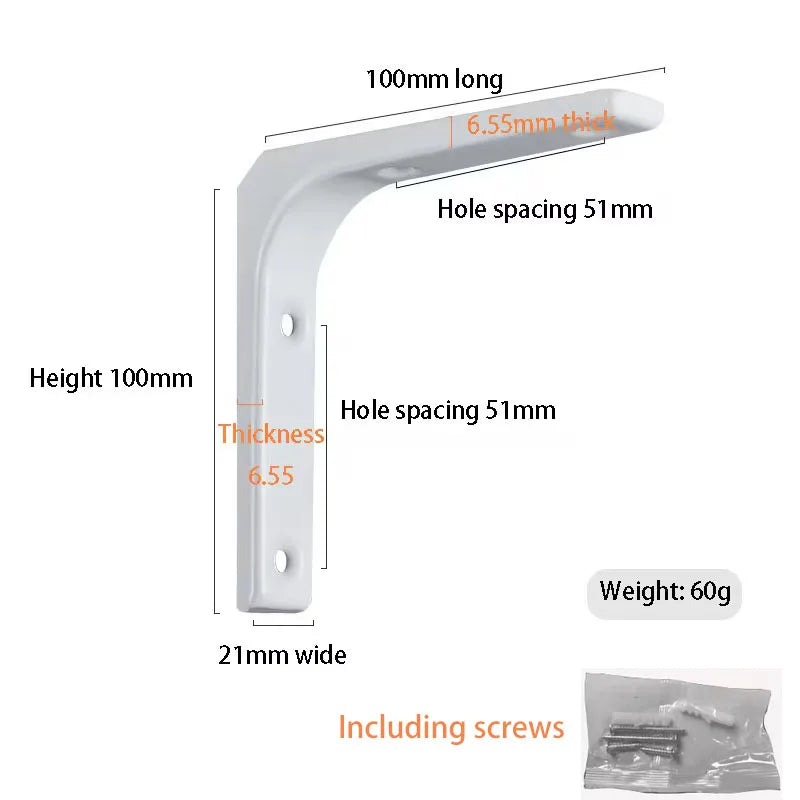 Floating Shelf Brackets Black and White Shelves for Shelves Wall Storage Kitchen Stand Bracket Support Hardware Home Improvement