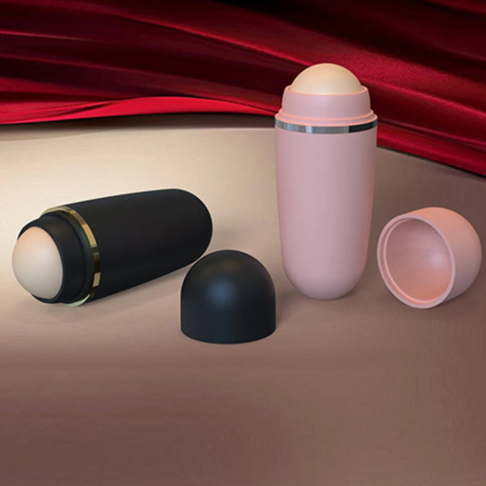 Oil-Absorbing Natural Volcanic Stone Face Clean Care Oil Control Reusable Face Massager Roller Skincare Beauty Makeup Tool