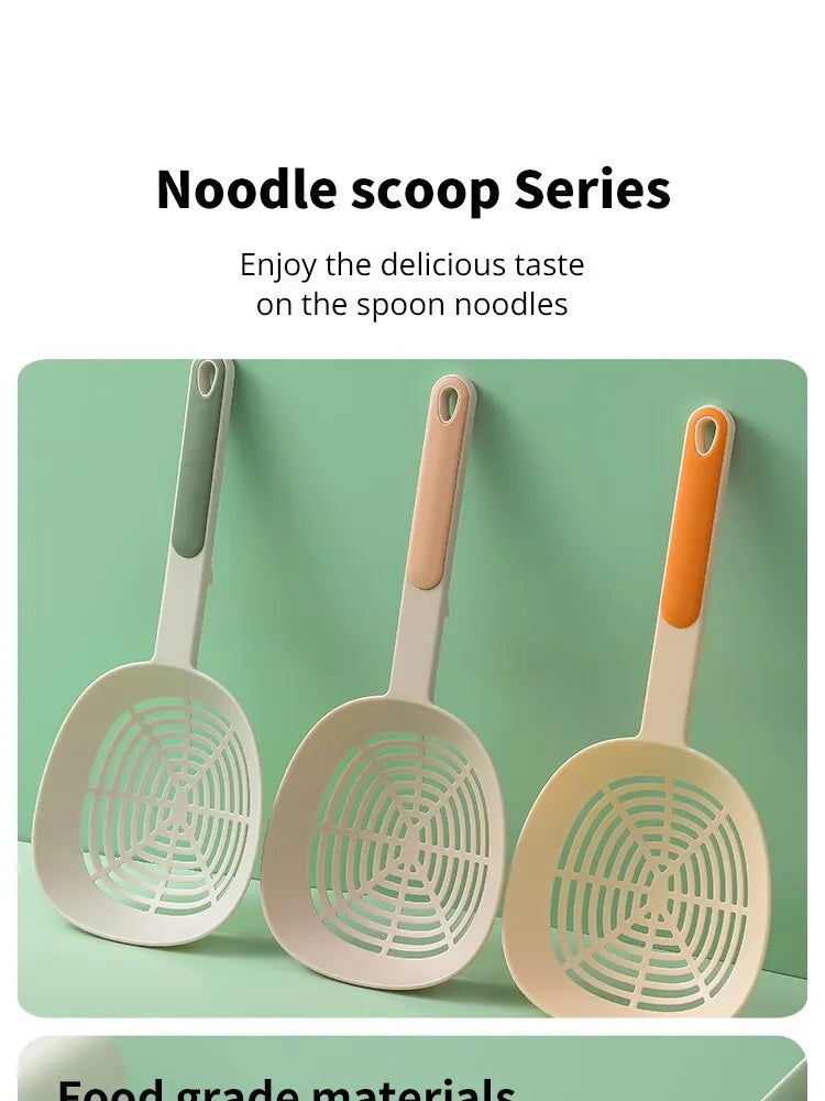 Leak Kitchen Pasta Spoon Fishing Dumplings Long Handle Food Grade High Temperature Resistant Spaghetti Large Funnel