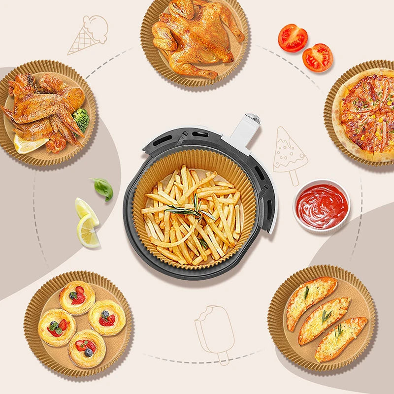 Special Paper for Air Fryer Baking Oil-proof Oil-absorbing Paper for Household BBQ Plate Oven Kitchen Pan Pad airfryer bakpapier