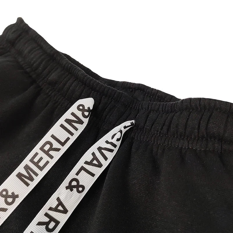 Mens Sweatpants Fashion Casual Print High Quality Black White Versatile Tracksuit Trousers Outdoors Fitness Sport Jogging Pants