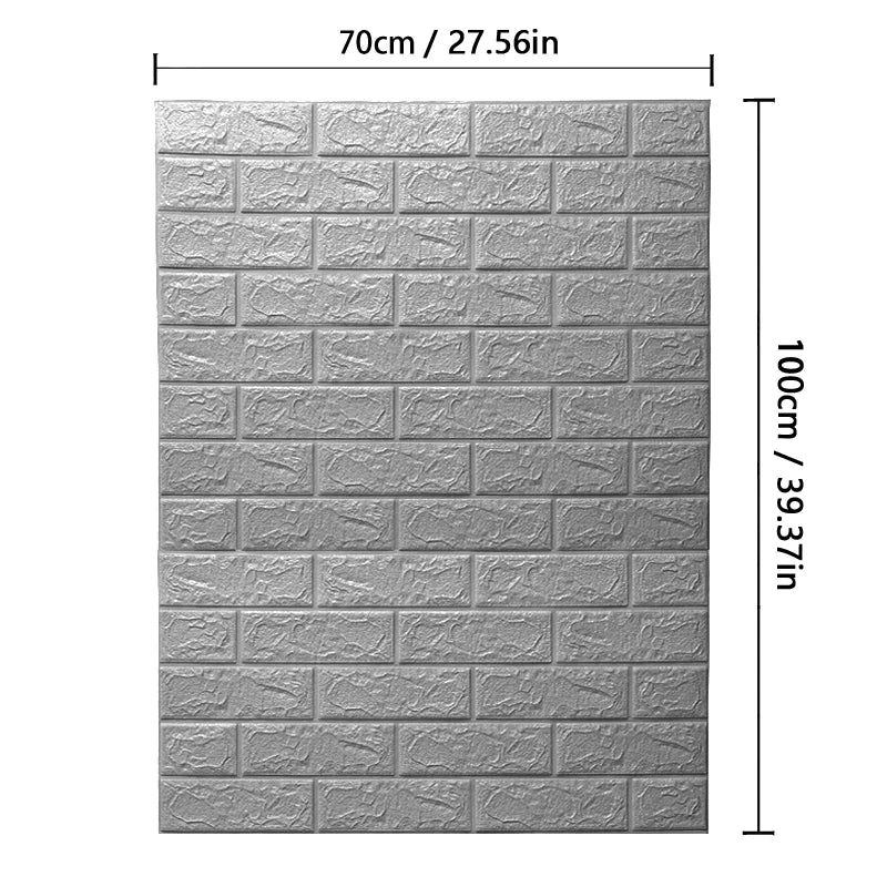 Wallpaper Home brick Foam Panels 3D Wall Stickers Self-adhesive DIY Embossed Stone Wallpaper Home Decor Living Room Kitchen
