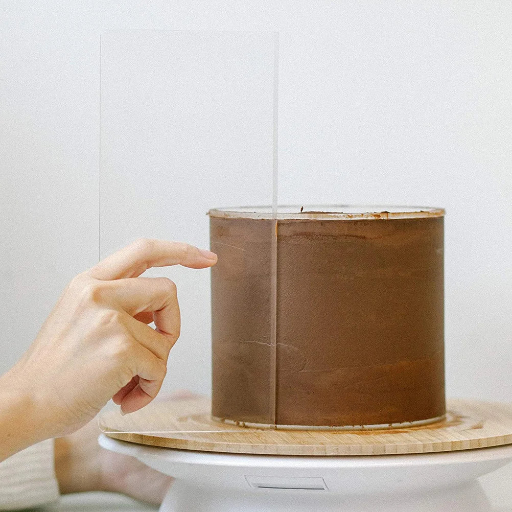 1Pcs Acrylic Cake Scraper Transparent Rectangular Baking Tool for Easy Decorating and Cleaning Kitchen Accessory for Home Bakers