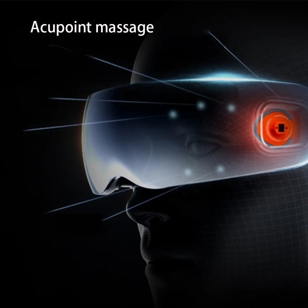 Super Relax Eye Massage Device Improve Sleeping Heating Vibration Eye Massager With 12 Massage Heads Fatigue Relieve Eye Care